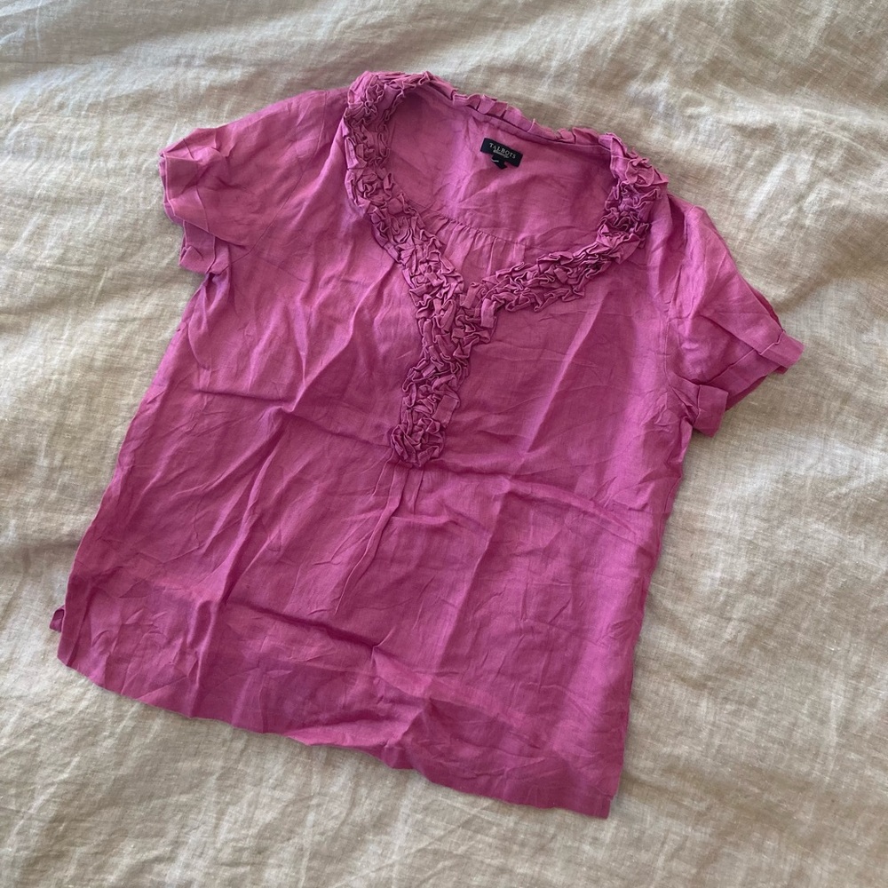 Talbots 100% Linen Top